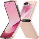 Ruky for Galaxy Z Flip 6 Case, Hard PC Ultra Slim Shockproof Protective Cover, Support Wireless Charging Full Body Drop Protection Case for Samsung Galaxy Z Flip 6,Dark Gold
