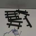 30 Pack Square Cabinet Handles Matte Black Drawer Pulls 5" Length, 3" Hole Center Kitchen Handles for Cabinets Pulls, Stainless Steel Cabinet Hardware for Bedroom Bathroom Office