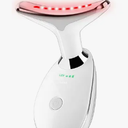 ELISHINE 7 Color Face and Neck Massager Light Therapy, Red Light Based Facial Massager for Skin Care, Smoothing, Firming (White)