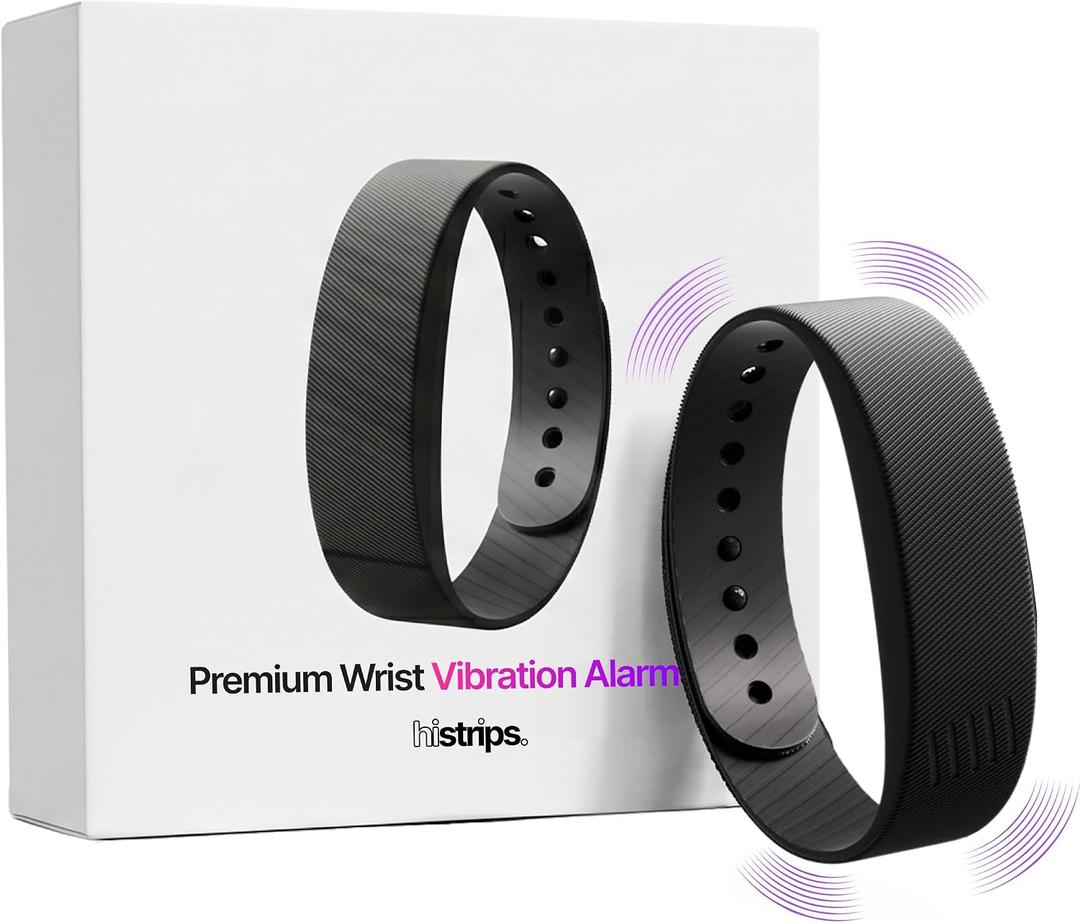 Onyx Vibration Alarm | Silent Wrist Wake Up for Heavy Sleepers | Avoid Disturbing Partner | 2 Intensity Levels, Up to 3 Alarms, 14+ Day Battery