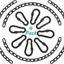 4 Pack 25in Hanging Swing Chain with 4 Carabiners, 440LB Capacity Hanging Kits Heavy Duty Hanging Chair Hardware for Hammock Swing Hanging Chair Punching Bags Sandbag Indoor Outdoor Yoga Gym (Black)