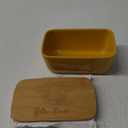 Covered Butter Dish with Lid, Large Butter Dishes for Countertop, Yellow Butter Holder with Airtight Seal Butter Container for East West Coast Butter, HoneyBee Table Decor