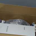 SUT 350 Pcs Blue and Clear Plastic Dinnerware Set for 50 Guests, Include: 50 Dinner Plates, 50 Dessert Plates, 50 Pre Rolled Napkins With Silverware, 50 Cups, Disposable Plates for Party, Wedding