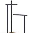 SRIWATANA Jewelry Organizer Stand, Extra Tall Necklace Holder Jewelry Holder, Gift Idea (Carbonized Black & Black)