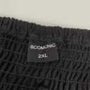 SCOMCHIC Women's Plus Size Flowy Maxi Dress Flutter Short Sleeve Boho Dress Square Neck Smocked Formal Dresses for Women Size 2XL