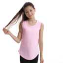 Celfaeree 5 Packs Girls Athletic Tank Tops Active Dry Fit Tank Top for Girls Dance Yoga Workout Tops for Exercise White/Gray/White/Pink/Pink XL (XL)