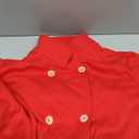 Fisoew Womens Cropped Blazers Double Breasted Button Open Front Long Sleeve Casual Business Blazer Jacket, Large