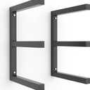 Ultrawall Lumber Storage Rack Wall Mount Wood Storage Racks, Metal Wood Organizer Racks for Shed, Workshop, Garage, Holds Up 220 LBS Per Level (Pack of 2, Black)