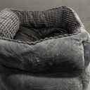 MIXJOY Dog Bed for Large Medium Small Dogs, Rectangle Washable Sleeping Puppy Bed, Soft Calming Cat Beds for Indoor Cats, Orthopedic Pet Sofa Bed, Anti-Slip Bottom with Multiple Size (20'', Grey)