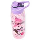Silver Buffalo Sanrio Hello Kitty and Friends Kuromi Cherry Hearts Water Bottle with Screw-On Lid, 28 Ounces