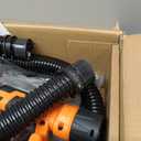 Drywall Sander with Vacuum Dust Collector, 1050W 7.33A Popcorn Ceiling Removal Tool, LED Light, 5 Variable Speed 1000-2100RPM, Foldable & Extendable Handle, 12 Sanding Discs (Orange-black)