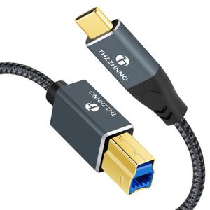 USB C to USB B Cable 6.6FT, Type C Male to Type B 3.0 Male Printer Cable USB 3.1 Type B Compatible with Docking Station, External Hard Drivers, Scanner, Printer