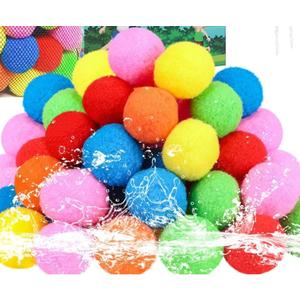 Water Ball Quick Fill Water for Pools, Fighting, Water Companions, Water Balloons for Outdoor Family, Friends, Backyard Summer Splash Party Gift (60 PCS Reusable Water Balls, 60 pcs)