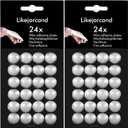 48 Pieces White Adhesive Small Candles, Accessories Candle Wax Dots- Adhesive,Wax Sticky Dots,Candl Accessories (48)