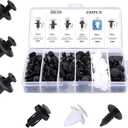 100PCS Car Bumper Retainer Clips, Automotive Body Trim Fixed Clip, Auto Door Panel Push Pin, Universal Vehicle Plastic Rivets Kit with Storage Box (100PCS)