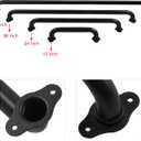 36 Inch Black Metal Stairs Railing Indoor, Industrial Pipe Staircase Handrail - Wall Mount Hand Rails for Outdoor Steps, Banister Deck Rail, Safety Grab Bar for Senior or Disabled