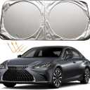 XHRING Windshield Sun Shade for Lexus is IS250 IS350 IS300 IS460 is Couple ES ES350 RC CT LS UX Series Accessories, Car Front Window Sunshade Sun Visor Shield for Lexus Sedans Sun Protection