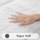 SHACOS Large Soft Bathroom Rugs 24"x60" Long Bath Runners Non Slip Washable Absorbent Bath Mats Carpets Bathroom Tub Double Sink Vanity Floor Mats, White 2'x5'