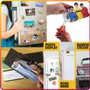 Business Card Magnets Peel and Stick 250 Pack - 2" x 3.5 Magnetic Sheets with Adhesive Backing for Crafts, DIY - Strong Craft Flexible Self Sticky Magnet Set for School Classroom, Fridge, Photo, Cards