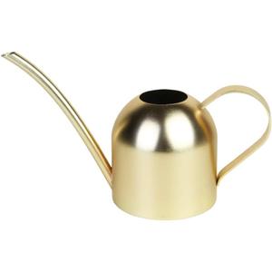 Stainless Steel Water Can for Indoor Plants and Garden (Gold 15 oz)