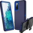 for Samsung Galaxy S20 FE Case, S20 FE Heavy Duty case,[Belt Clip Holster][Military Grade Protective ][Shockproof] [Dropproof] [Dust-Proof], for Galaxy S20 FE (Dark Blue)