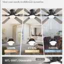 Fanbulous 60 Inch Ceiling Fan with Lights, APP & Remote Control, Flush Mount Low Profile Black Ceiling Fan, 3000-6000K Dimmable LED, Quiet Reversible Motor, 6 Blades, 6 Speeds, for Bedroom Living Room