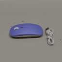 Wireless Bluetooth Mouse Rechargeable Laptop Mice with LED Lights Silent Slim Use(BT5.2 and 2.4G Portable USB Receiver)Dual Mode Computer Mouse for Laptop/iPad/Tablet/Apple/Computer/Mac(Purple)