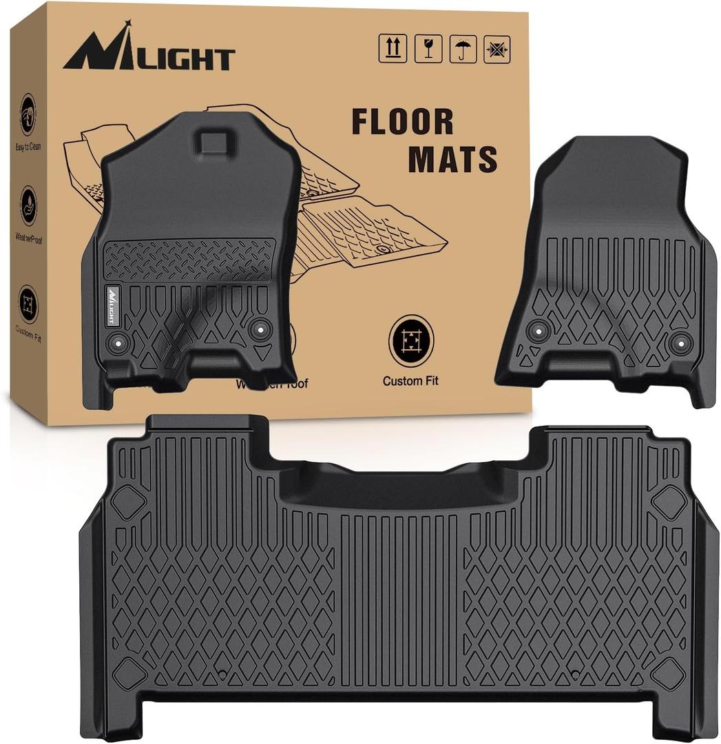 Nilight TPE Floor Mats for 2019 2020 2021 2022 2023 2024 Dodge Ram 1500 New Body Crew Cab with Rear Storage Box,All Weather Custom Fit Heavy Duty Floor Liners