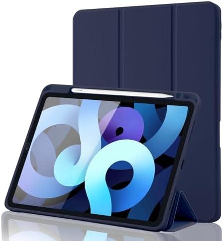 Case for iPad Air 11 Inch M4 2026 8th Gen/M3 2025/M2 2024, iPad Air 5th/4th Gen 10.9 Inch 2022/2020 Slim Stand Cover with Pencil Holder, Supports Apple Pencil Charging, Auto Wake/Sleep (Navy Blue)