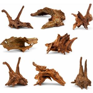 Azil Natural Driftwood 6'' - 8''(3pcs) Perfect Aquarium Decoration! Ideal for Fish Tanks, Freshwater Aquariums, terrariums, aquascaping, hardscaping,Aquatic Plants.