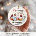 2 x Wine Ornaments for Christmas Tree  Funny Christmas Ornament Life is Full of Important Choices  Christmas Tree Decorations for Wine Lovers