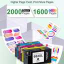 EaseFusion 952XL Ink Cartridges 4 Combo Pack Compatible for HP Printer | 952XL 952 XL Ink Works with OfficeJet 8702 7700 8210 8700 Series (Black, Cyan/Magenta/Yellow)