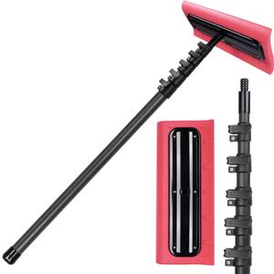 DOBEN Carbon Fiber Snow Roof Rake, 3.5-12FT Extendable Pole, EVA Foam Roof-Safe Head for Gentle Snow Removal, for Roofs, Solar Panels, RVs & Cars