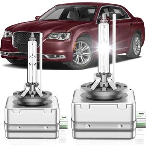 Fit for Chrysler 2011-2024 300C 300S 2015-2017 200C 200S 2017-2020 Pacifica Minivan 2020-2024 Voyager Minivan D3S HID Xenon Headlight Bulbs, High Low Beam Light Bulb, 6000K White, Pack of 2