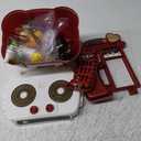 Kitchen Set for Toddler with Sound and LightPretend Cooking Food Set,Kids Kitchen PlaysetPlay Sink with Running Water and Electronic Induction StoveKitchen Accessories (red Kitchen Set)