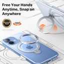 TORRAS Q3 Spin for iPhone 17 Case with 360 Magnetic Stand, Fit for MagSafe, Non-Yellowing Kickstand Case for iPhone 17 Phone Case with Camera Control Cover, Hard PC Protection, Clear