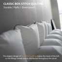 Super Luxury Down Fiber Comforter Oversized King - Ultra-Soft Hotel Collection Comforter - High Fill Power Duvet Insert - Fluffy and Cozy - Ivory White - 120x98