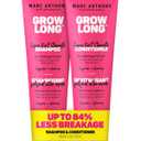 Marc Anthony Shampoo and Conditioner Set, Grow Long Biotin - Anti-Frizz Deep Conditioner For Split Ends & Breakage - Vitamin E, Caffeine & Ginseng for Curly, Dry & Damaged Hair (8.4 Fl Oz (Pack of 2))