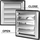 4 Inches Metal Dryer Vent Cover Outdoor Stainless Steel Louvered Outlet Airflow Vent Cover Includes 4 Screws for Easy Installation