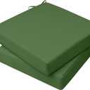 AAAAAcessories Outdoor Seat Cushions for Chairs, Waterproof, Fade-Resistant, 20" x 20" x 3", Patio Furniture Replacement Cushions, Set of 2, Dark Moss Green