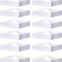 Taiyin 12 Pcs Pyramid White PVC Vinyl Post Top Caps, Fence and Deck Post Caps for Vinyl Fence Posts (6 x 6 Inch)