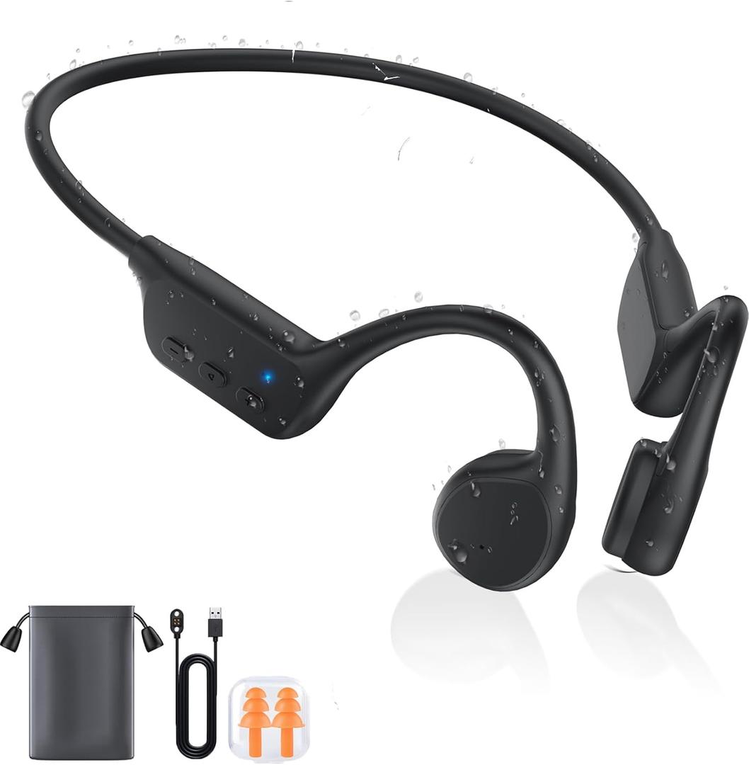 Bone Conduction Headphones, Wireless Bluetooth 5.3 Swimming IPX8 Professional Waterproof Headset, Suitable for for Running, Cycling, Drving