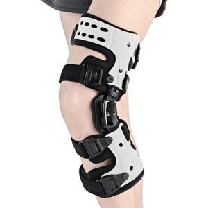 OA Unloader Knee Brace-Unloader Knee Brace for Osteoarthritis, Arthritis Pain, Cartilage Repair, Bone on Bone Knee Joint Pain, Lateral Degeneration Knee Support (L, Left White)