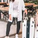 Peauty Women's Maternity Pants with Pockets,Over The Belly Stretchy Maternity Activewear Jogger Track Cuff Pregnancy Pants (L)