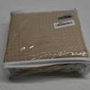 MIYE Pleated Waffle Weave Bed Skirt, Tailored Dust Ruffle 16 Inch Drop Easy Fit, Machine Washable,No Split Corners (Beige, Queen - 16" Drop)