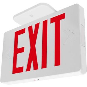 Ultra Slim LED Exit Sign, Red Letter Emergency exit Lights, 1.6W, 10lumens Universal Mounting Double Face (1-Pack)