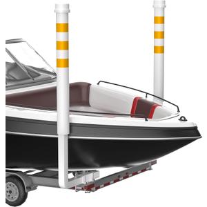 Boat Trailer Guide Accessories: Adjustable Trailer Poles with Reflective PVC Covers, Heavy-Duty 201 Stainless Steel Frame, Easy Installation for Pontoon, Ski, and Fishing Boat Trailers
