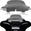Rich Choices 8" Smoke Motorcycle Black Wave Windshield Windscreen Compatible with 1996-2013 Harley Davidson Street Glide Electra Glide Ultra Classic Touring FLHT FLHTC FLHX Tri Glide