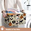 Halloween Basket with Handles Spooky Boo Basket Stuffers for Women Girls Boyfriend Mens Large Collapsible Storage Container for Shelves Home Office Toys (3)