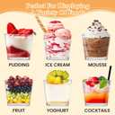 80Pcs 3oz Mini Dessert Cups with Lids, Spoons & Bonus Forks Clear Plastic Parfait Cups for Jello, Mousse, Yogurt, Pudding Disposable or Reusable Appetizer Cups